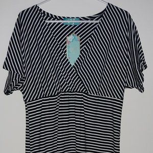 Woman's Striped Black/White Dress